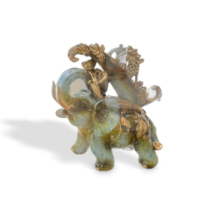 Green elephant  wine holder