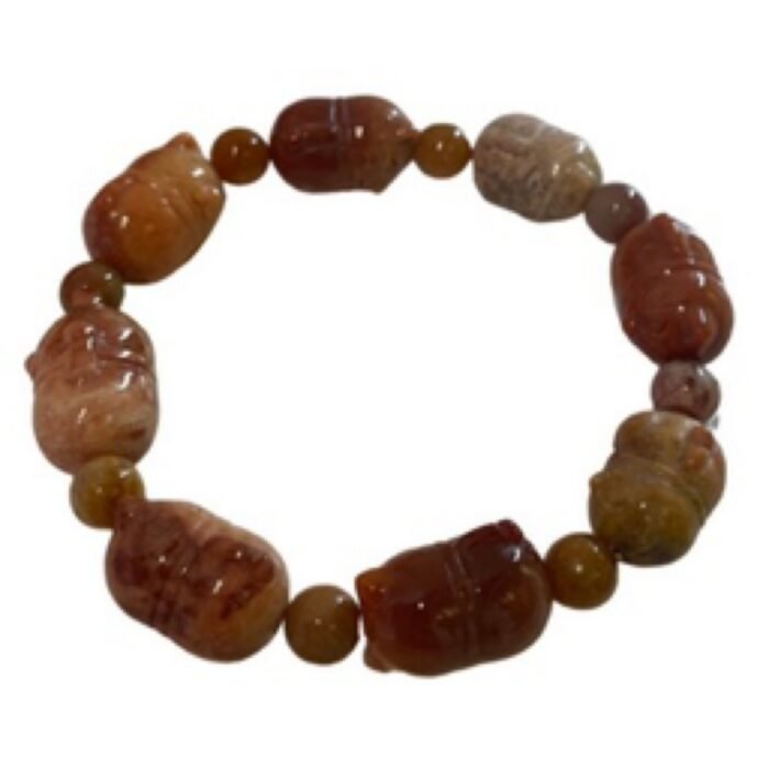 珊瑚玉（招財貓）Coral Jade Lucky Cat